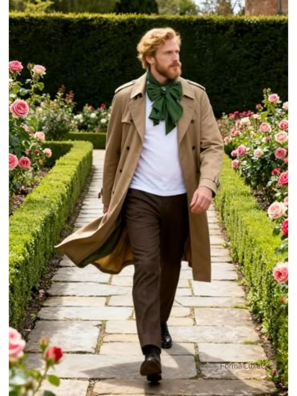 Renaissance Cravat Vintage Scarf Neck Wear Wedding Necktie Polyester